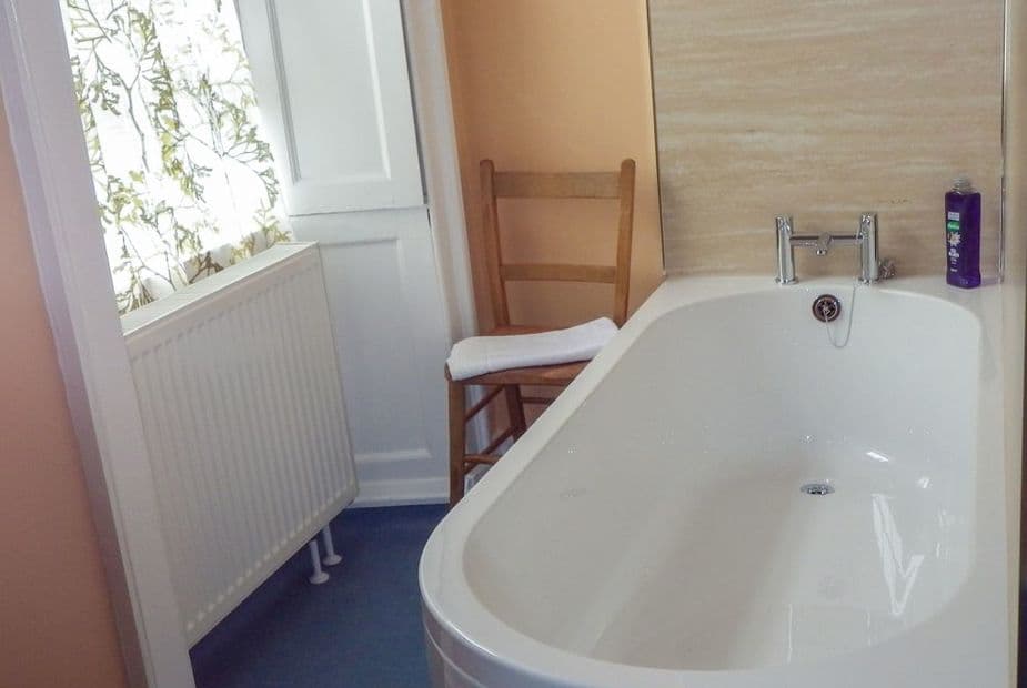 The first floor bathroom
