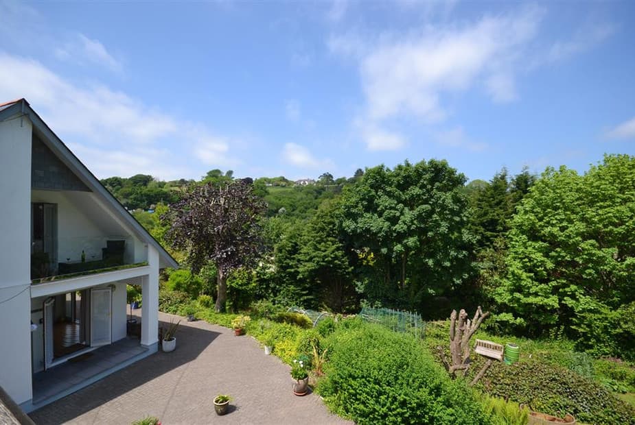 view from top garden terrace
