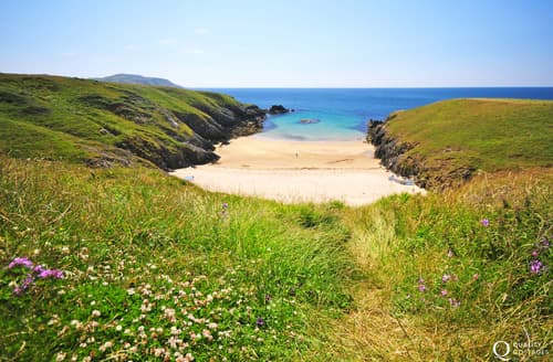 The incredible small bay of Porth Iago is a short drive away from Abersoch