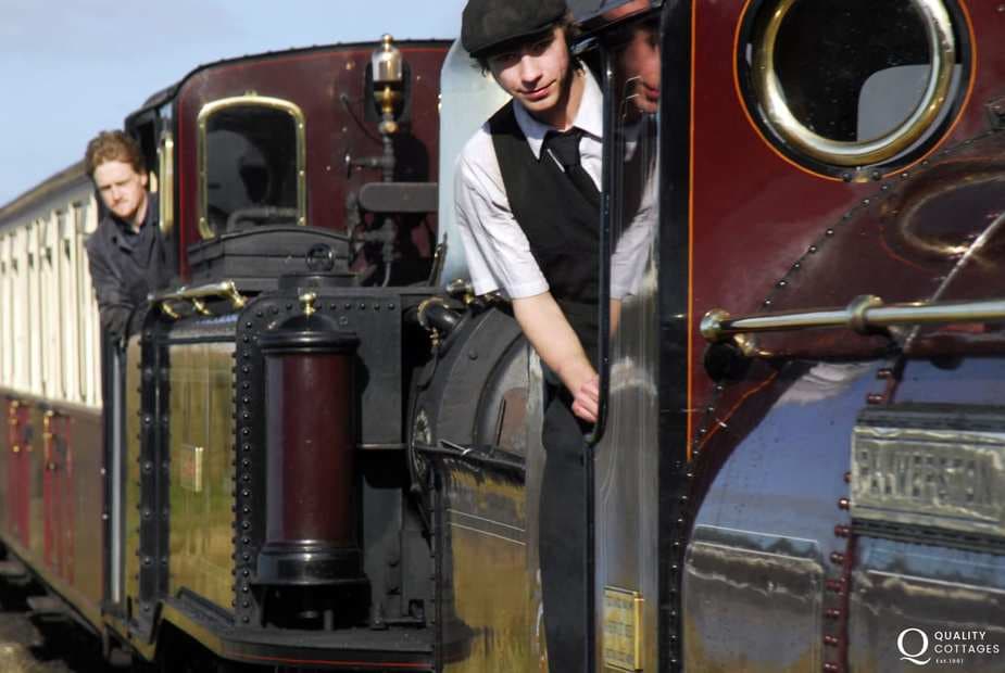 Take a nostalgic and scenic train journey either up Snowdonia to the fascinating slate village of Blaenau Ffestiniog