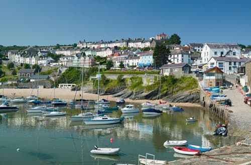 New Quay beach and harbour