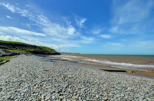 The beach right in front of this Aberaeron Holiday Cottage