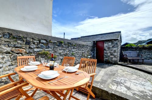 Aberaeron Holiday Cottage - rear enclosed garden area