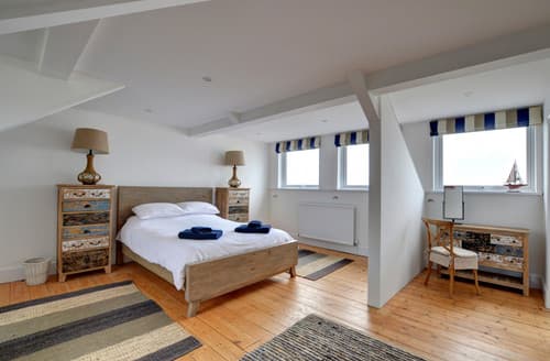Top floor bedroom with stunning sea views