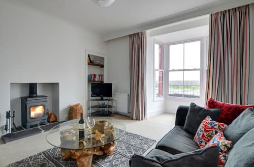 Cosy lounge with wood burner