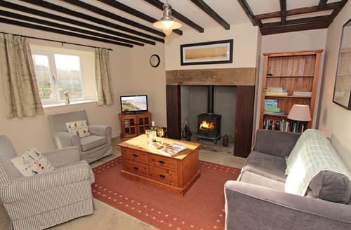 Cosy lounge with real fire 