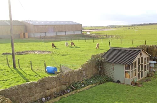 View of the fields beyound the walled garden 