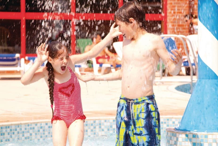 Outdoor water jets