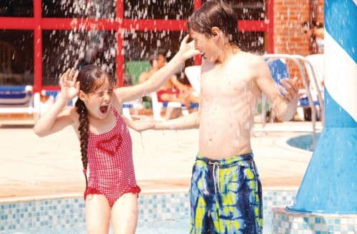 Outdoor water jets
