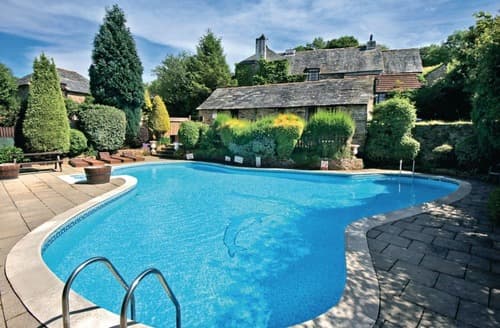 Outdoor heated swimming pool