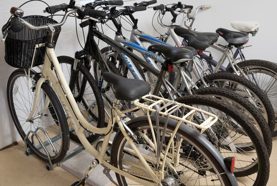 Six bikes provided for guest use, bring helmets please