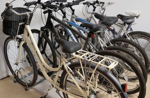 Six bikes provided for guest use, bring helmets please