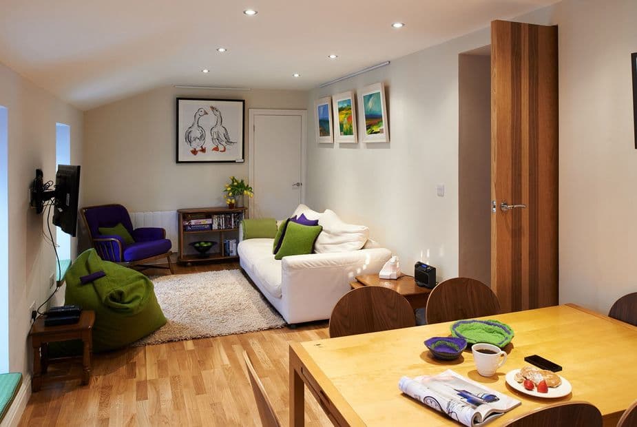 A relaxing sitting room on each level, perfect when staying with a group