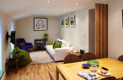 A relaxing sitting room on each level, perfect when staying with a group