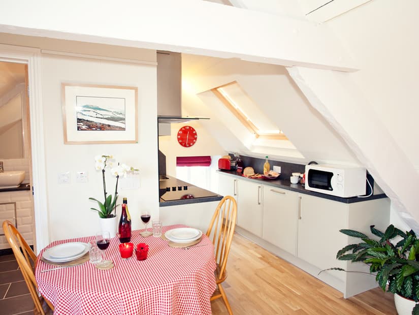 Small kitchen space at the top of the house - not to mention wonderful views!