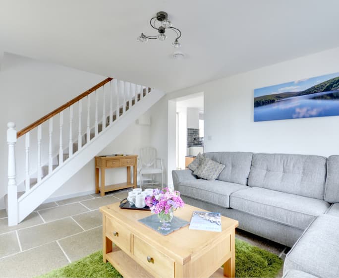 Comfortable L shaped sofa in the sitting room