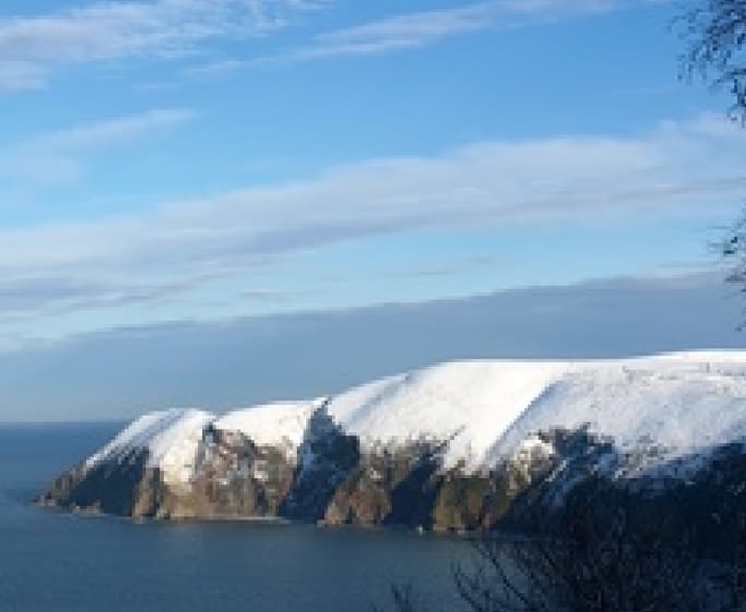 Views of Countisbury in the snow