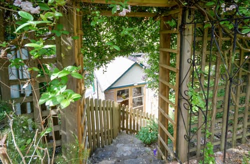 The garden is on a few levels and has lovely views
