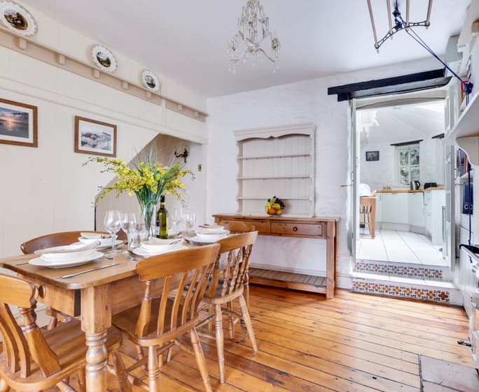 The dining area is just off the kitchen and makes a lovely area to entertain in