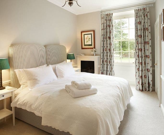 First floor: Bedroom three with zip and link bed that can be configured as a king size bed or two 2'6 single beds