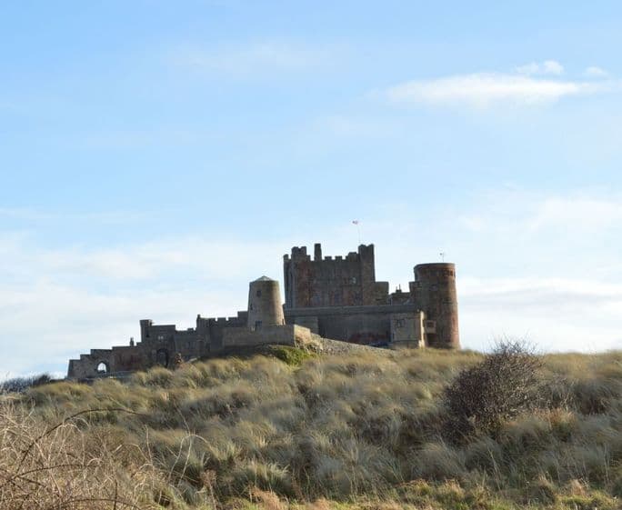 Bamburgh Castle is located 30 minutes drive away