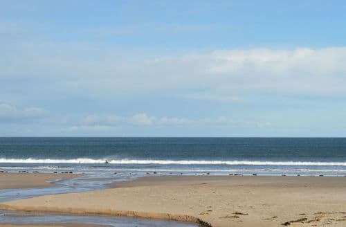 Bamburgh Beach is located 30 minutes drive away