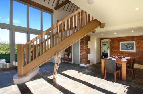 The impressive staircase to the first floor