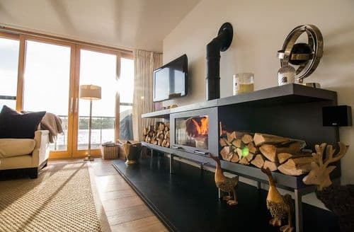 Log burner on the sitting room