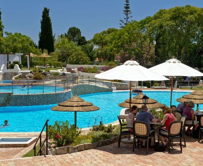The Rocha Brava resort has lots to explore including communal pools, tennis courts and a gym