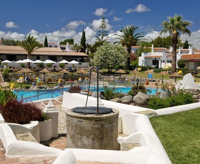 The Rocha Brava resort has lots to explore including communal pools, tennis courts and a gym