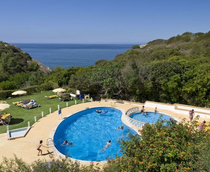 The Rocha Brava resort has lots to explore including communal pools, tennis courts and a gym