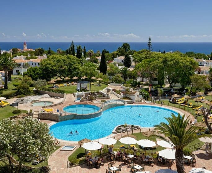 The Rocha Brava resort has lots to explore including communal pools, tennis courts and a gym