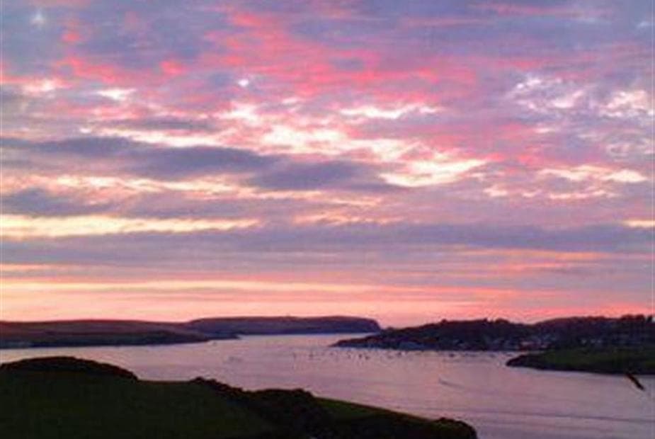 Sunset on nearby estuary