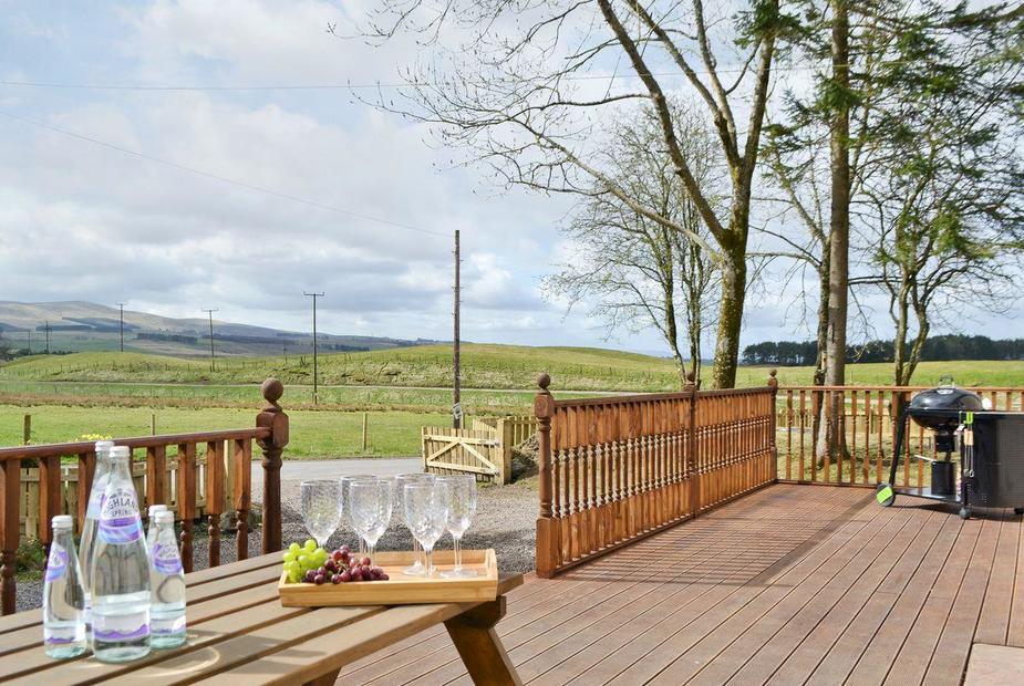 Westervale Large decked terrace at front of property | Westervale, near Crieff