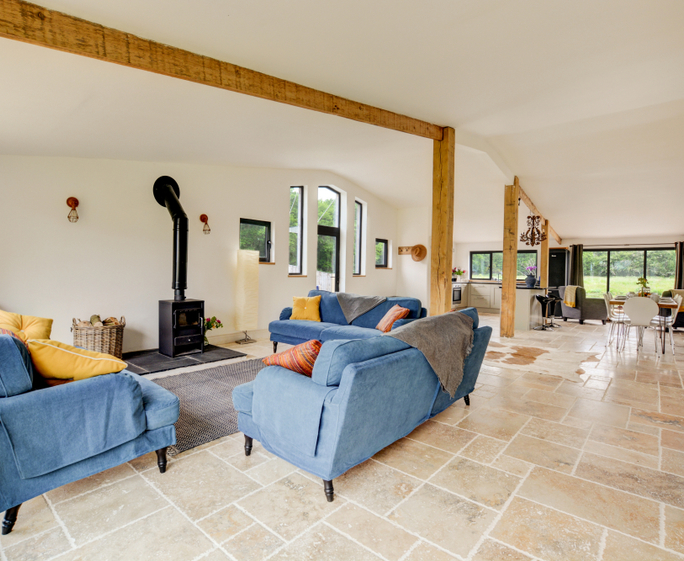 Roe Deer Barn Open Plan Living Room