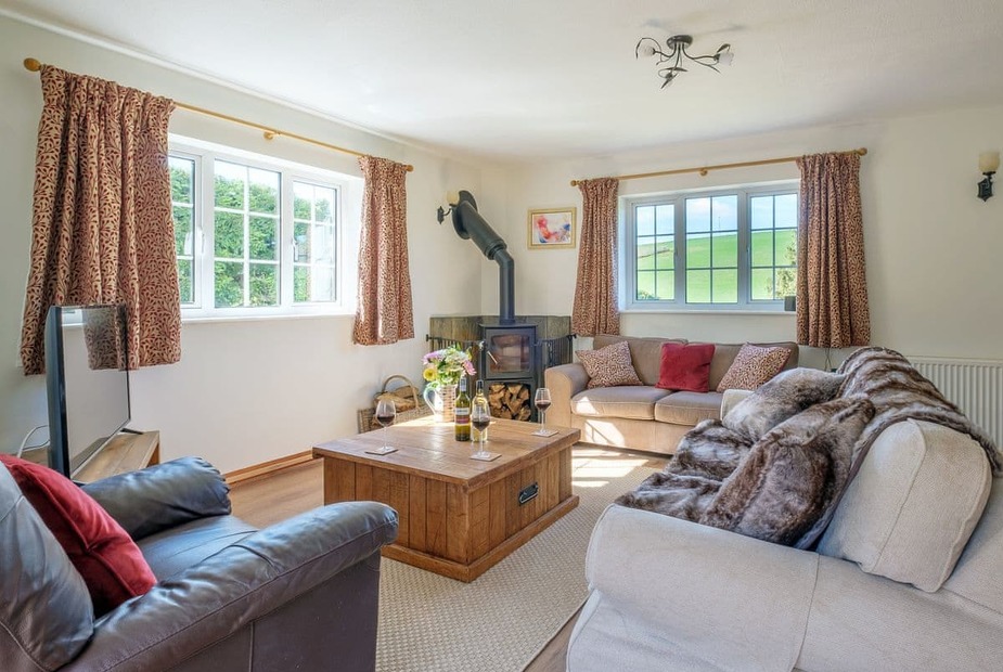 Rowborough Cottage, Shorwell Delightful living room with wood burner | Rowborough Cottage, Bowcombe, near Shorwell