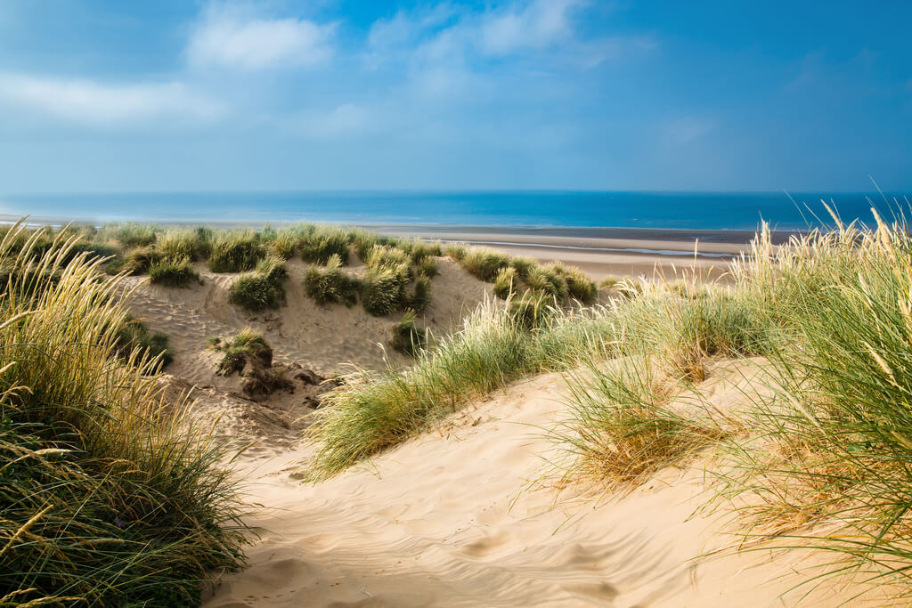 The beauty scenery of a sand dune in of the the best beaches in Scotland