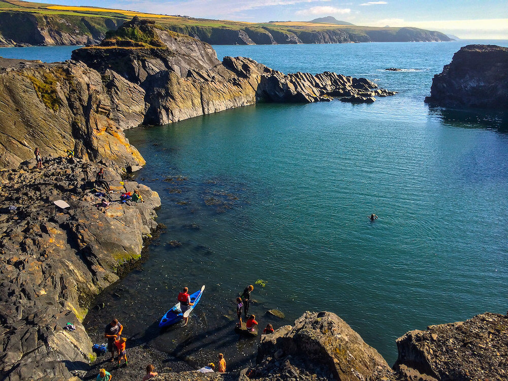 Cliff Jumping in Abereiddy Bay