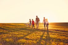 A family looking for things to do in Northumberland with dogs