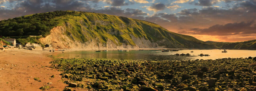 A view of one of the best fossil hunting beaches in Dorset