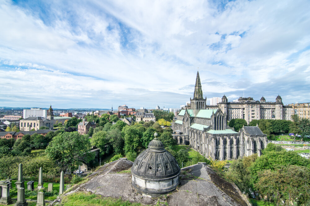 A grand view of the architecture in Glasgow