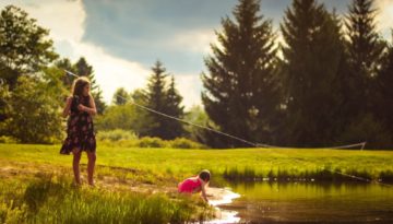 A girl playing in the parks, one of the things to do in the Lake District for families