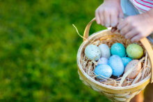 Easter egg hunt, one of the best Easter staycation ideas