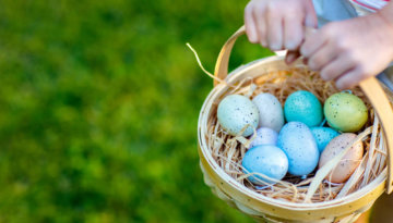 Easter egg hunt, one of the best Easter staycation ideas