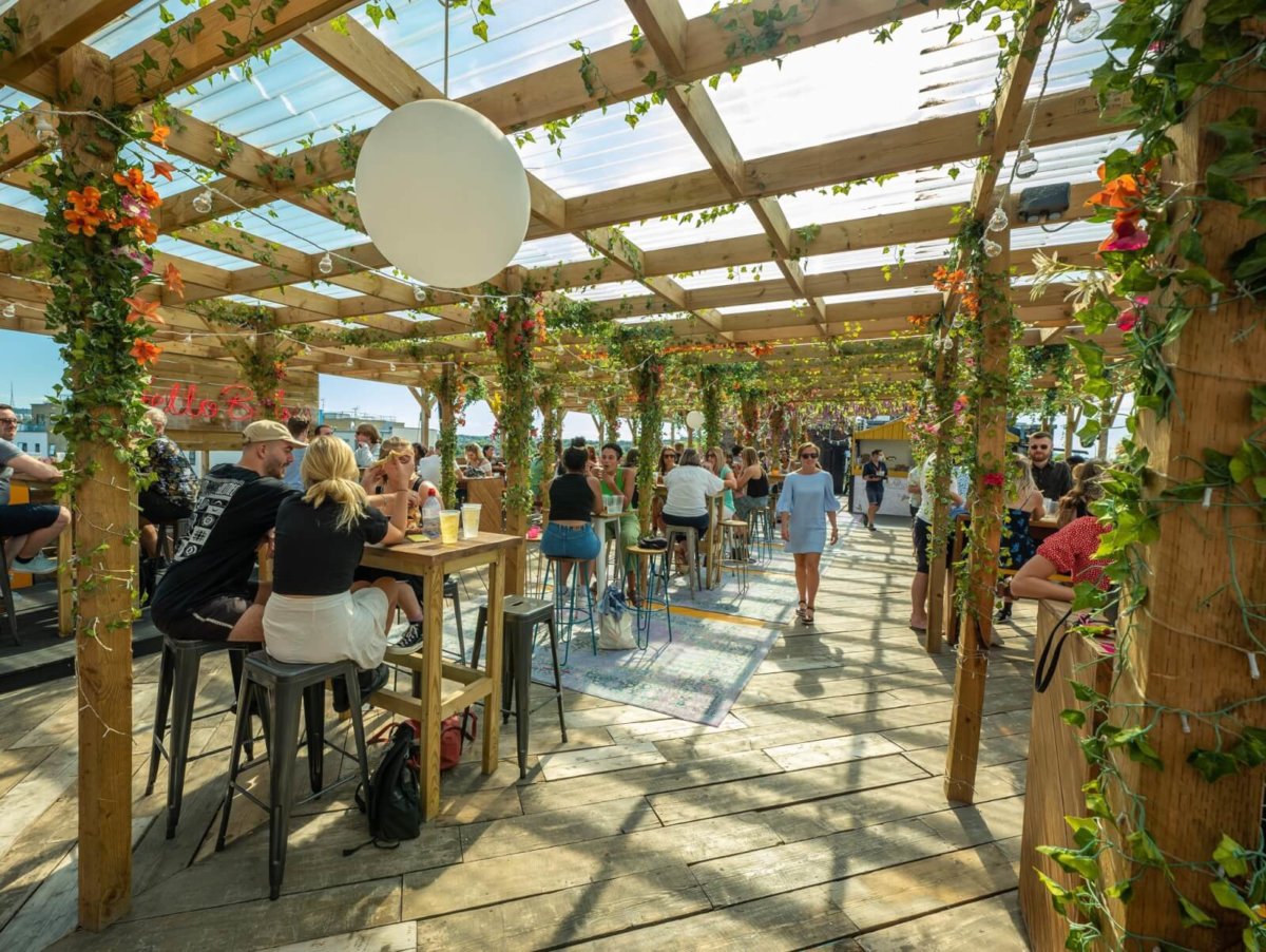 Bussey Rooftop Bar, one of the best outdoor bars in London